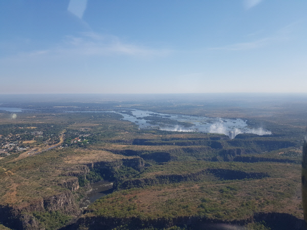 헬기에서내려다본빅토리아폭포