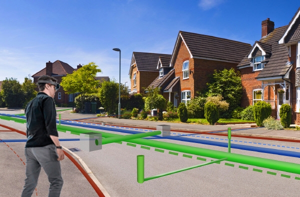 에이알미디어웍스는 공공데이터를 활용해 5G 기반의 혼합현실(MR)기술을 적용한 지하 매립·매설물 관리시스템을 개발했다. 안드로이드 장치를 활용한 블루투스 기반 데이터 송신으로 현장의 실시간 정보교환 및 관찰이 가능하다.