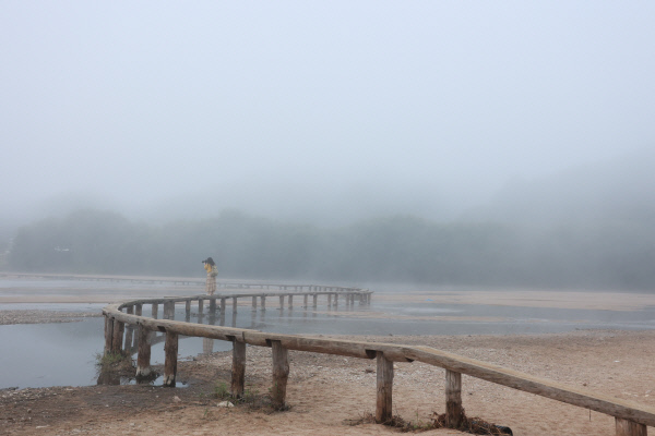 무섬마을외나무다리아침