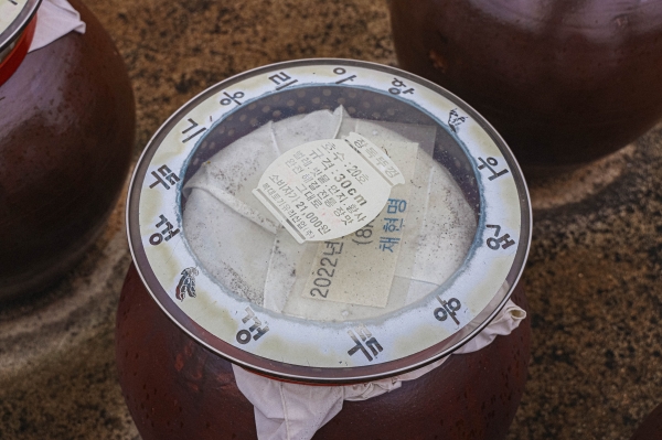 도시 소비자에게 분양한 된장 항아리