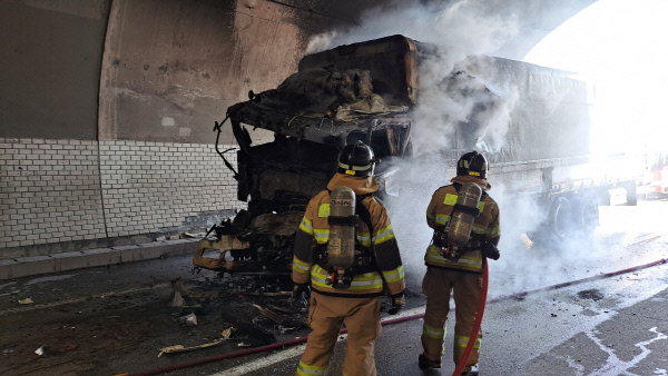 고령군성산면중부내륙고속도로화물차3중추돌