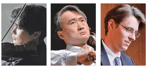 바이올리니스트 양인모, 첼리스트 지안 왕, 비올리스트 무라스 (왼쪽부터)