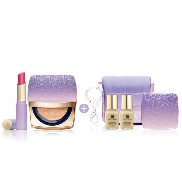 에스티 로더의 '라벤더 키스 컬렉션 싱글 쿠션+립밤 세트'. 대구신세계백화점 제공