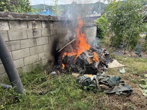 봉화소방, 마을 순회 중 쓰레기 불법 소각 적발